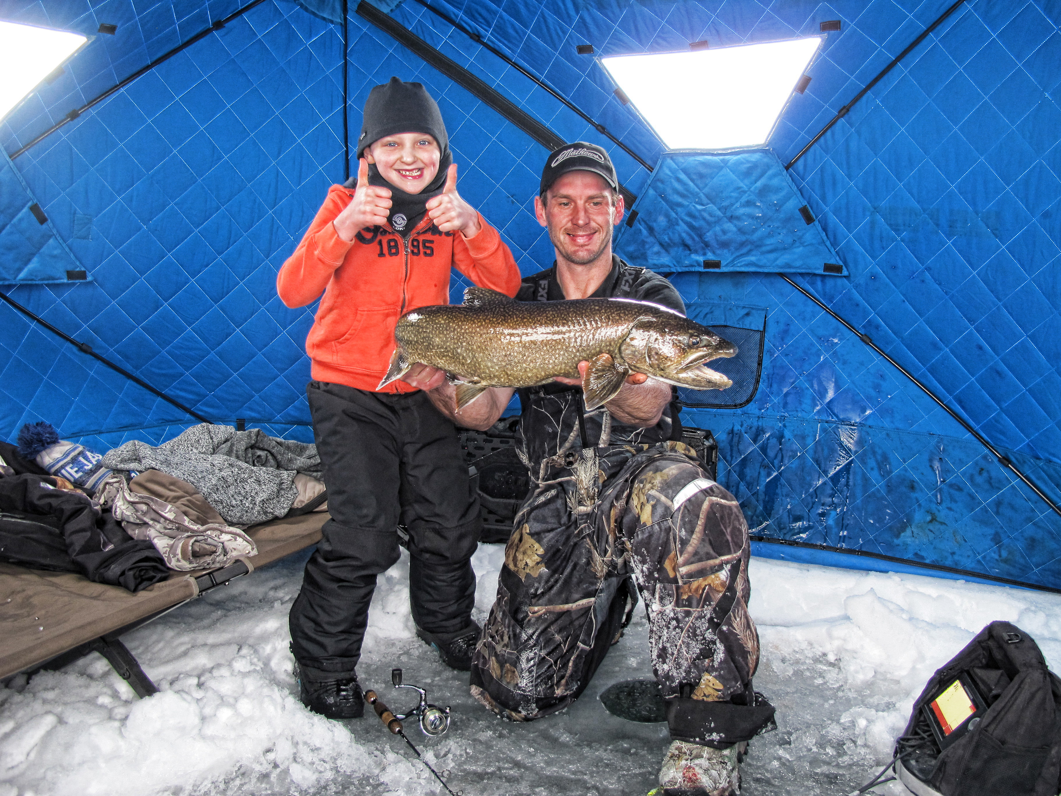 Lake Simcoe Ice Fishing for Lake Trout and Whitefish